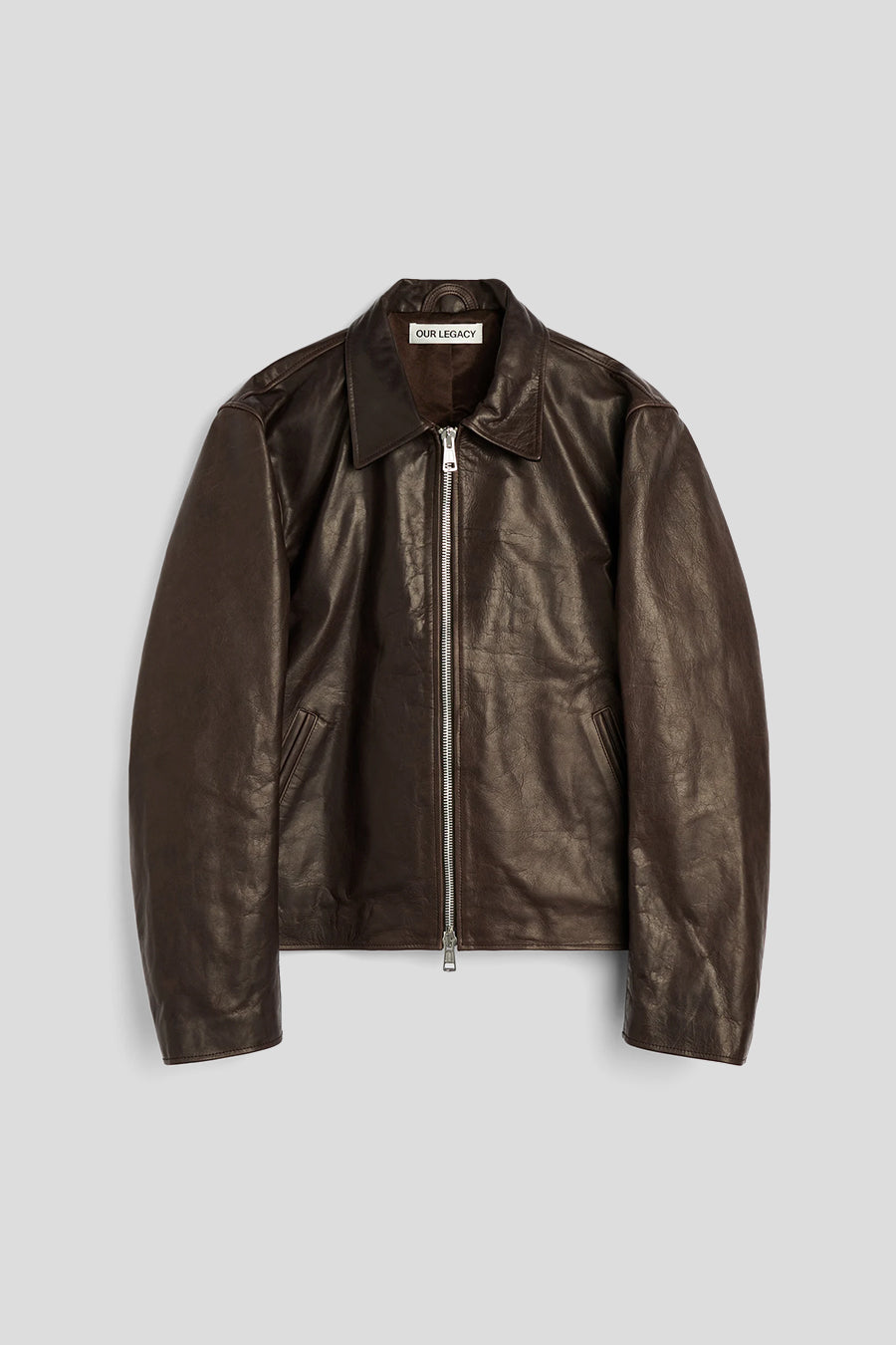 Our Legacy - VESTE EN CUIR MINI MARRON - LE LABO STORE