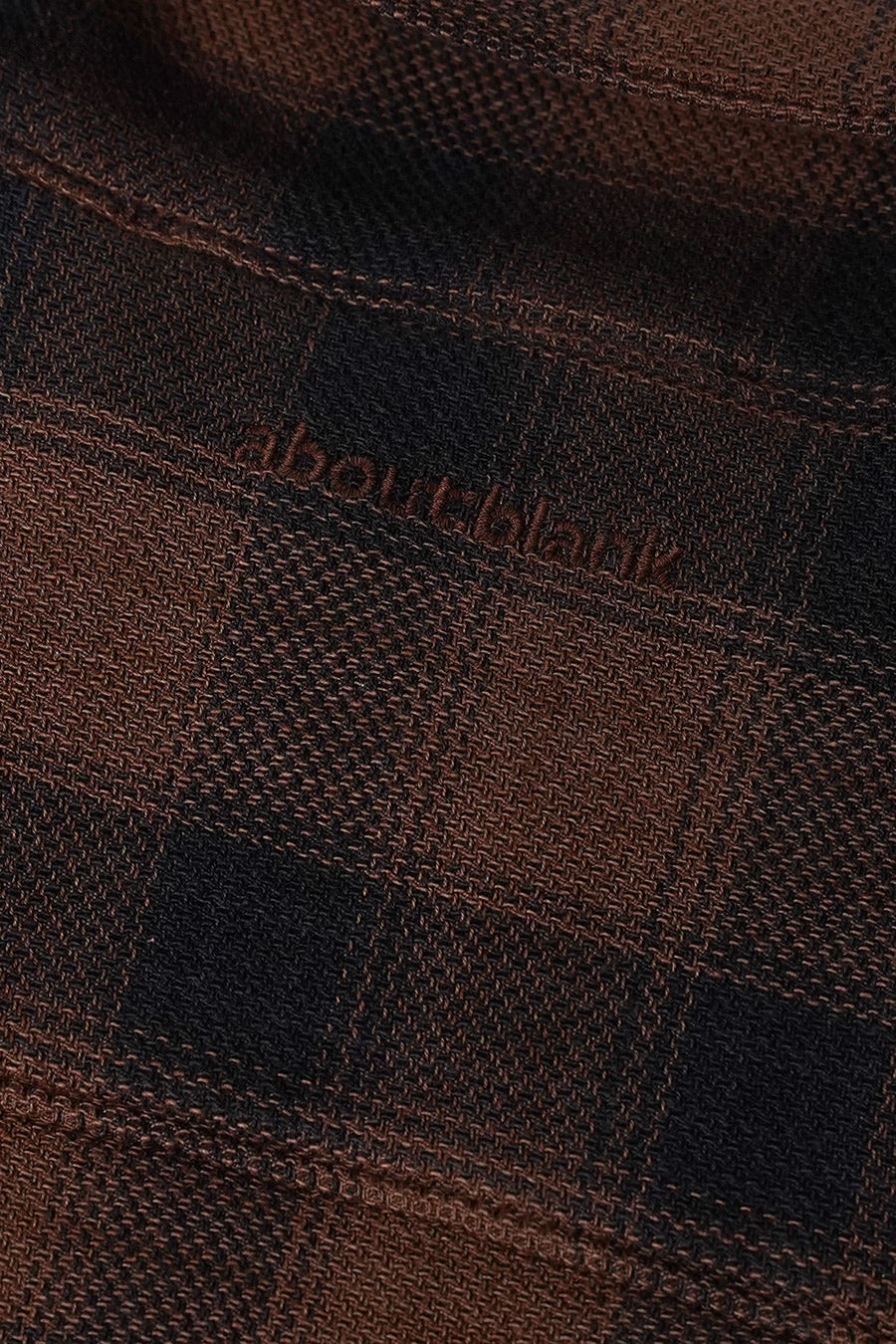 about:blank - BROWN PLAID ZIPPED SHIRT - LE LABO STORE