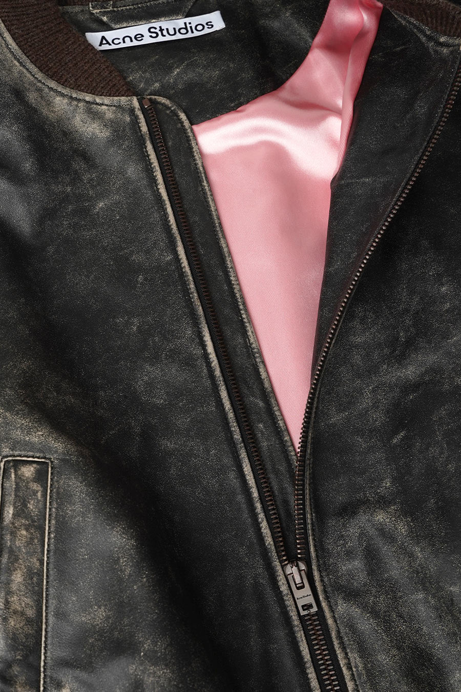 ACNE STUDIOS - BLOUSON BOMBER EN CUIR NOIR - LE LABO STORE