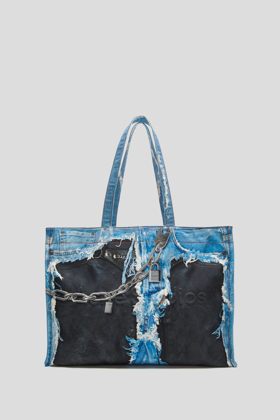 ACNE STUDIOS - SAC CABAS IMPRIMÉ TROMPLE L'OEIL BLEU - LE LABO STORE