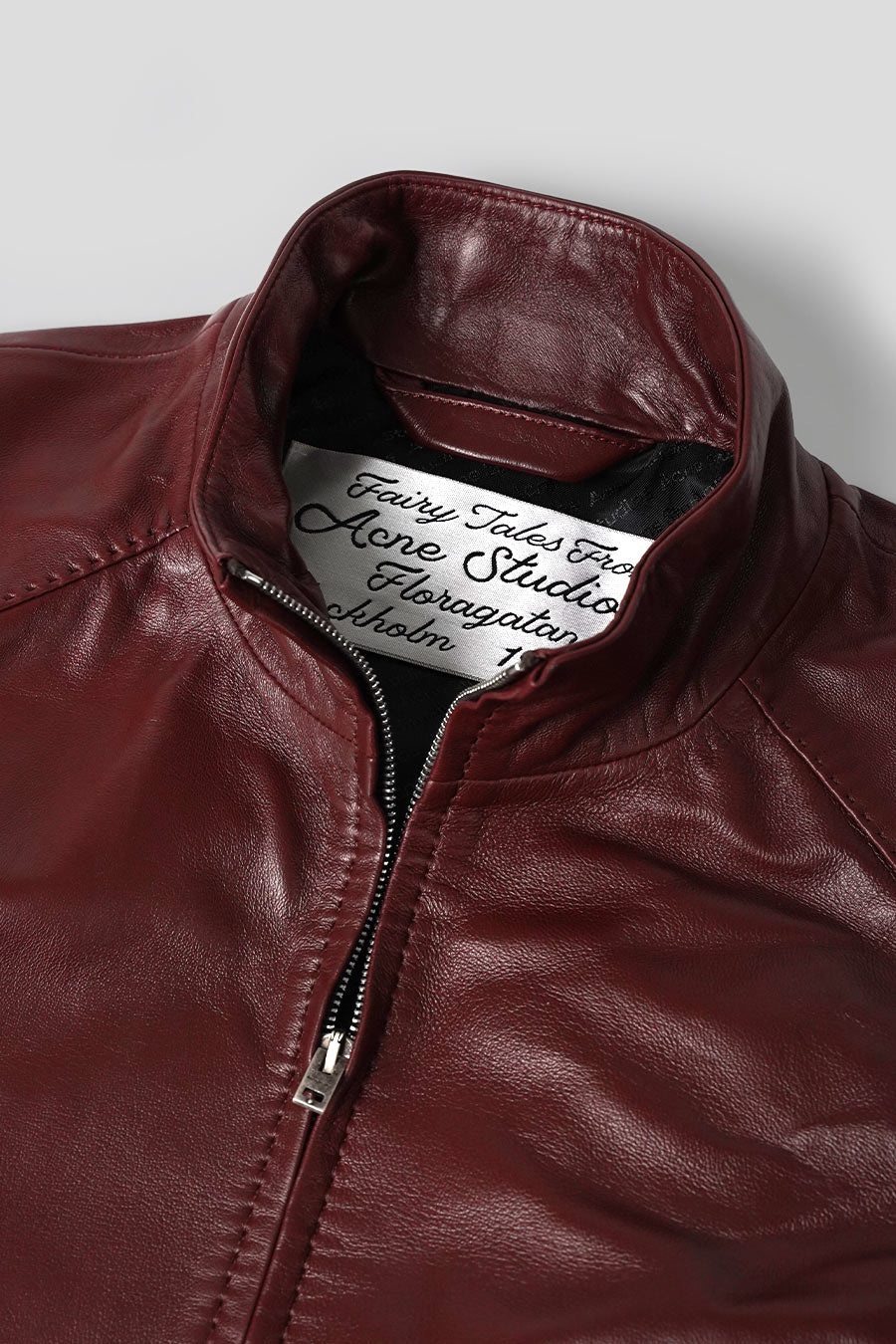 ACNE STUDIOS - VESTE EN CUIR ACNE MARRON RHUM - LE LABO STORE