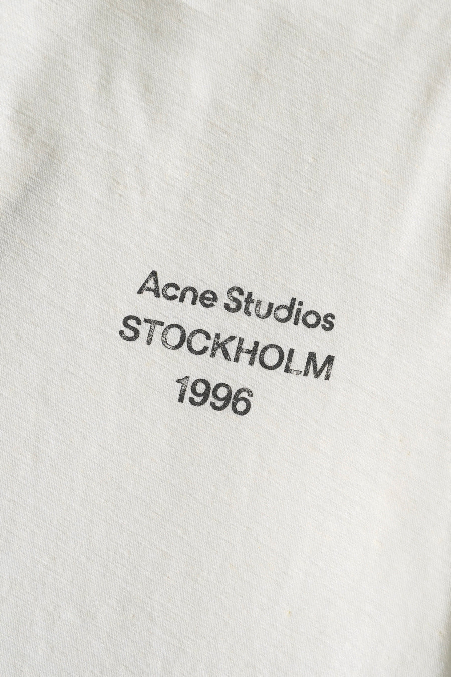 ACNE STUDIOS - T-SHIRT SPRAYED LOGO BLANC CASSÉ - LE LABO STORE