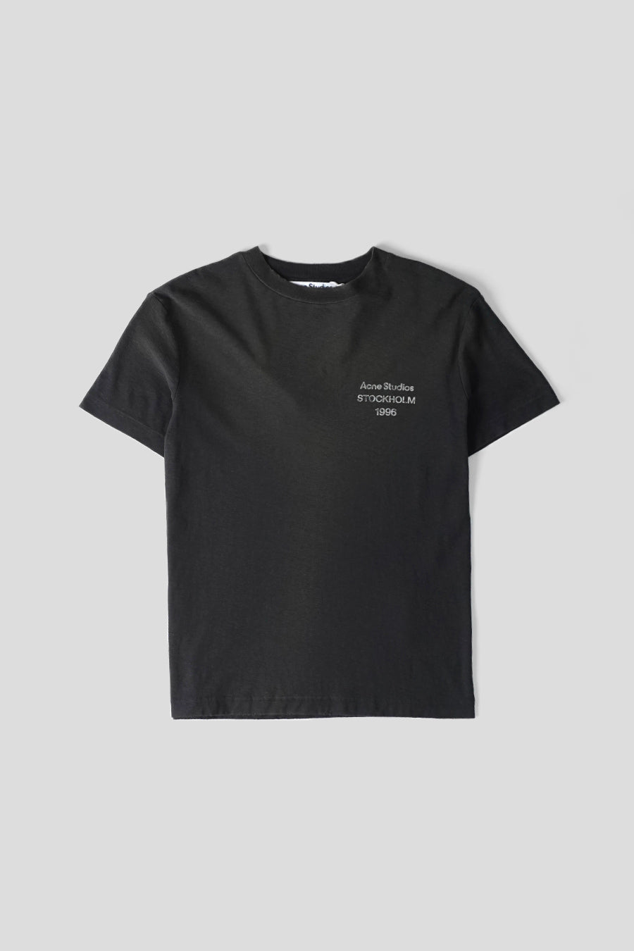 ACNE STUDIOS - T-SHIRT SPRAYED LOGO NOIR DÉLAVÉ - LE LABO STORE