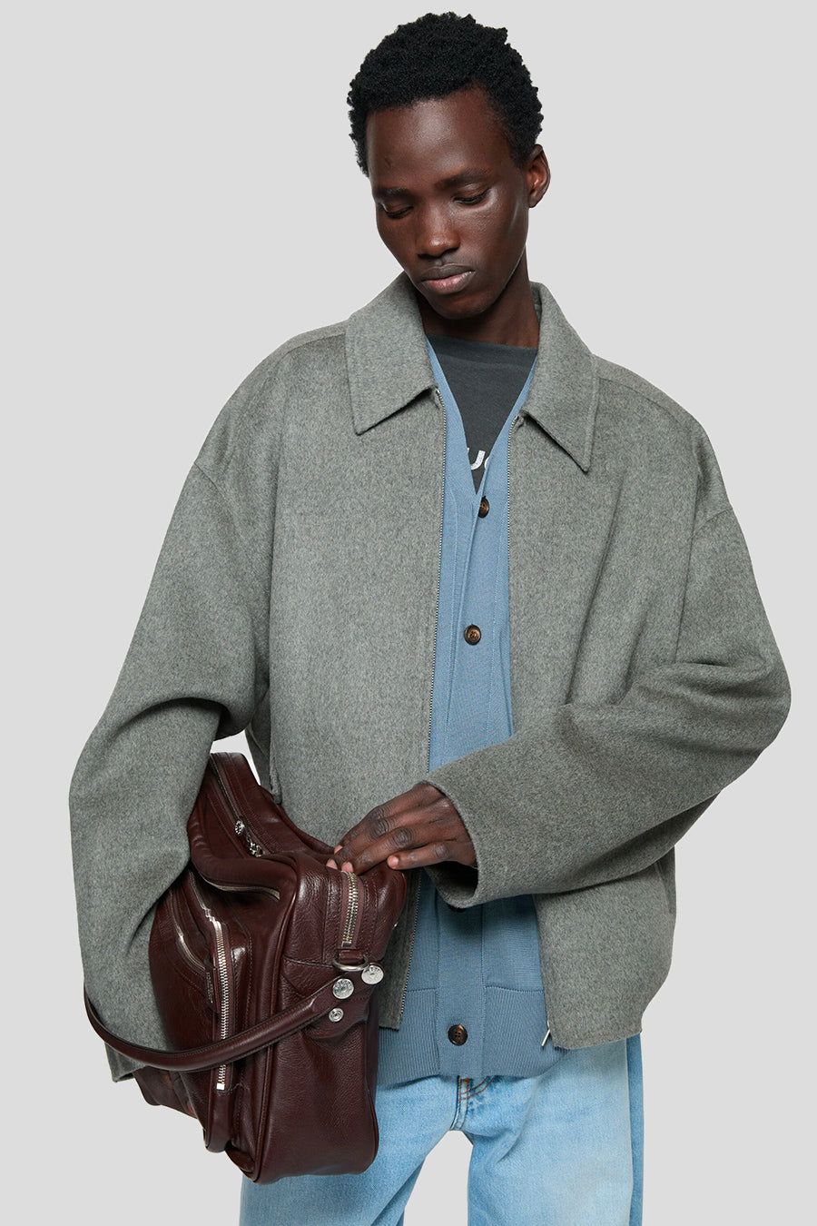 ACNE STUDIOS - VESTE EN CACHEMIRE GRISE - LE LABO STORE