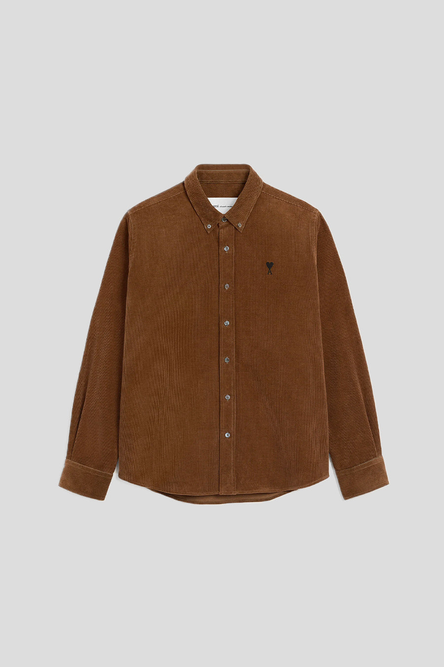 AMI PARIS - CHEMISE CONTRASTED ADC BUTTON DOWN COLLAR CHOCOLAT - LE LABO STORE
