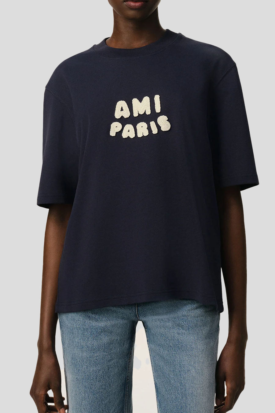 AMI PARIS - NAVY PATCH T-SHIRT - LE LABO STORE