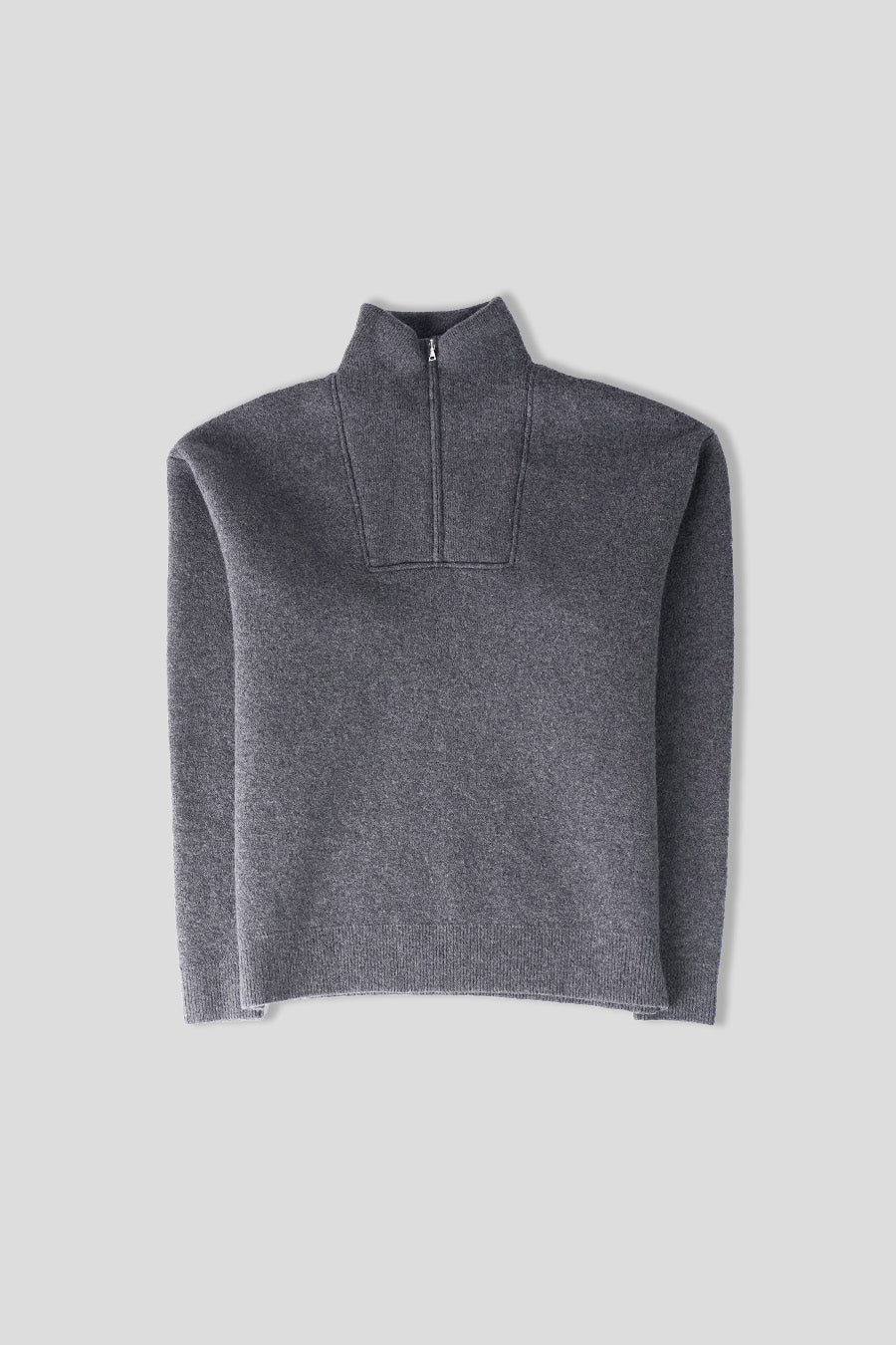 ARPENTEUR - PULL ZIP CAM GRIS CHINÉ - LE LABO STORE