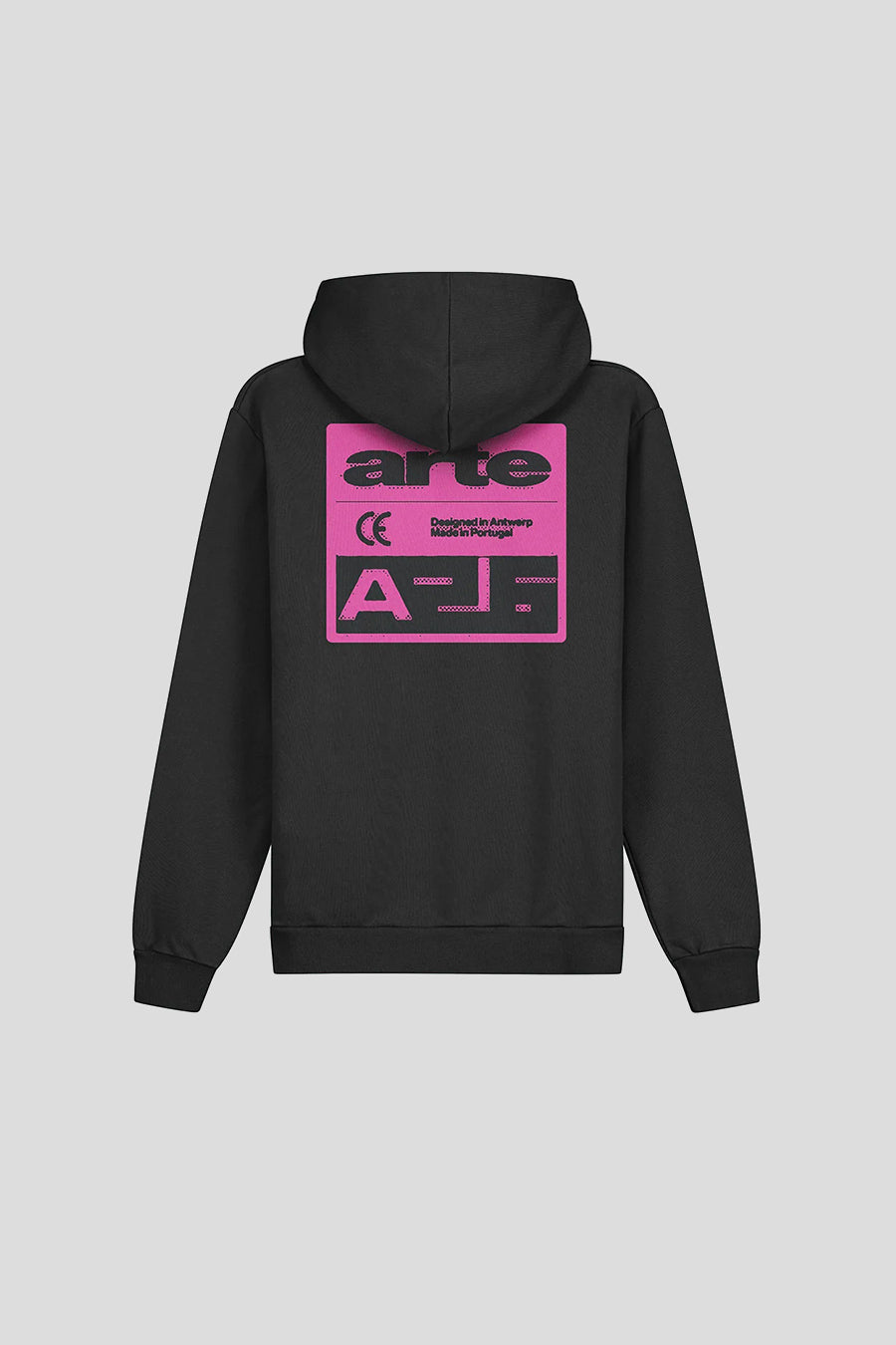 Arte - HOODIE PINK BACK PRINT NOIR - LE LABO STORE