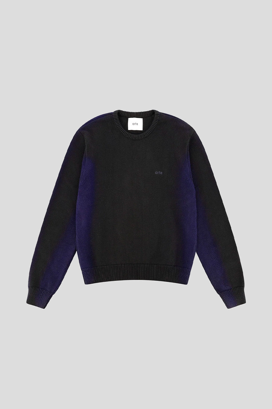 Arte - PULL SIDE FADE KNIT NOIR ET BLEU MARINE - LE LABO STORE