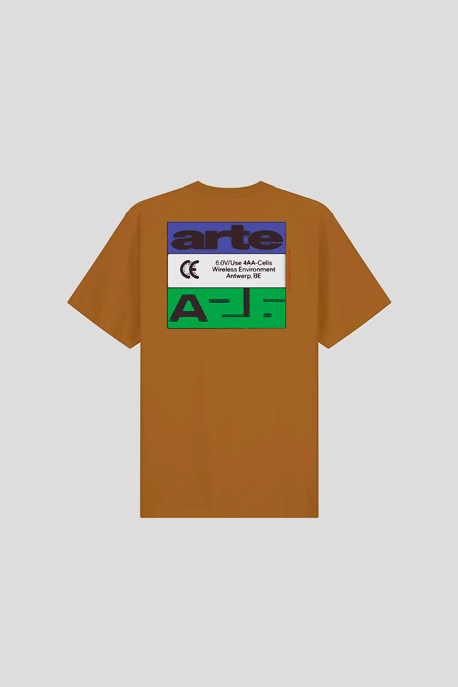 Arte - T-SHIRT MULTICOLOR PRINT MARRON - LE LABO STORE