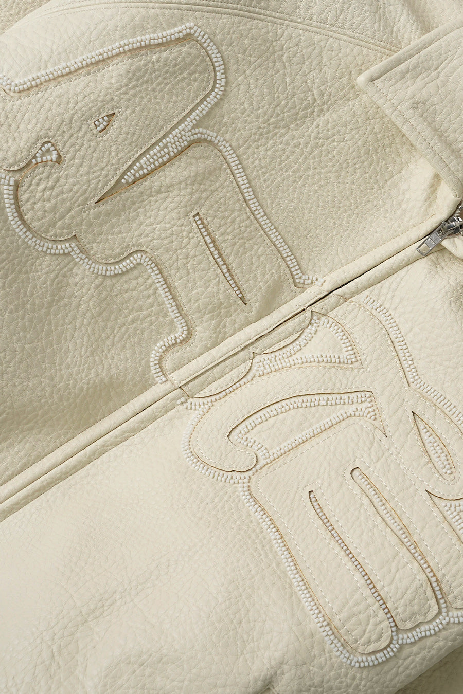 Arte - VESTE BIG LOGO LEATHER CRÈME - LE LABO STORE