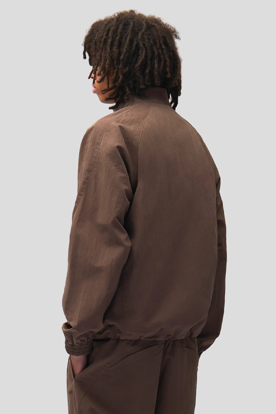 Arte - BROWN COTTON MIX TRACK JACKET - LE LABO STORE