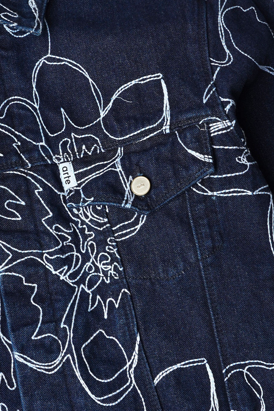 Arte - NAVY FLOWER STITCH JACKET - LE LABO STORE