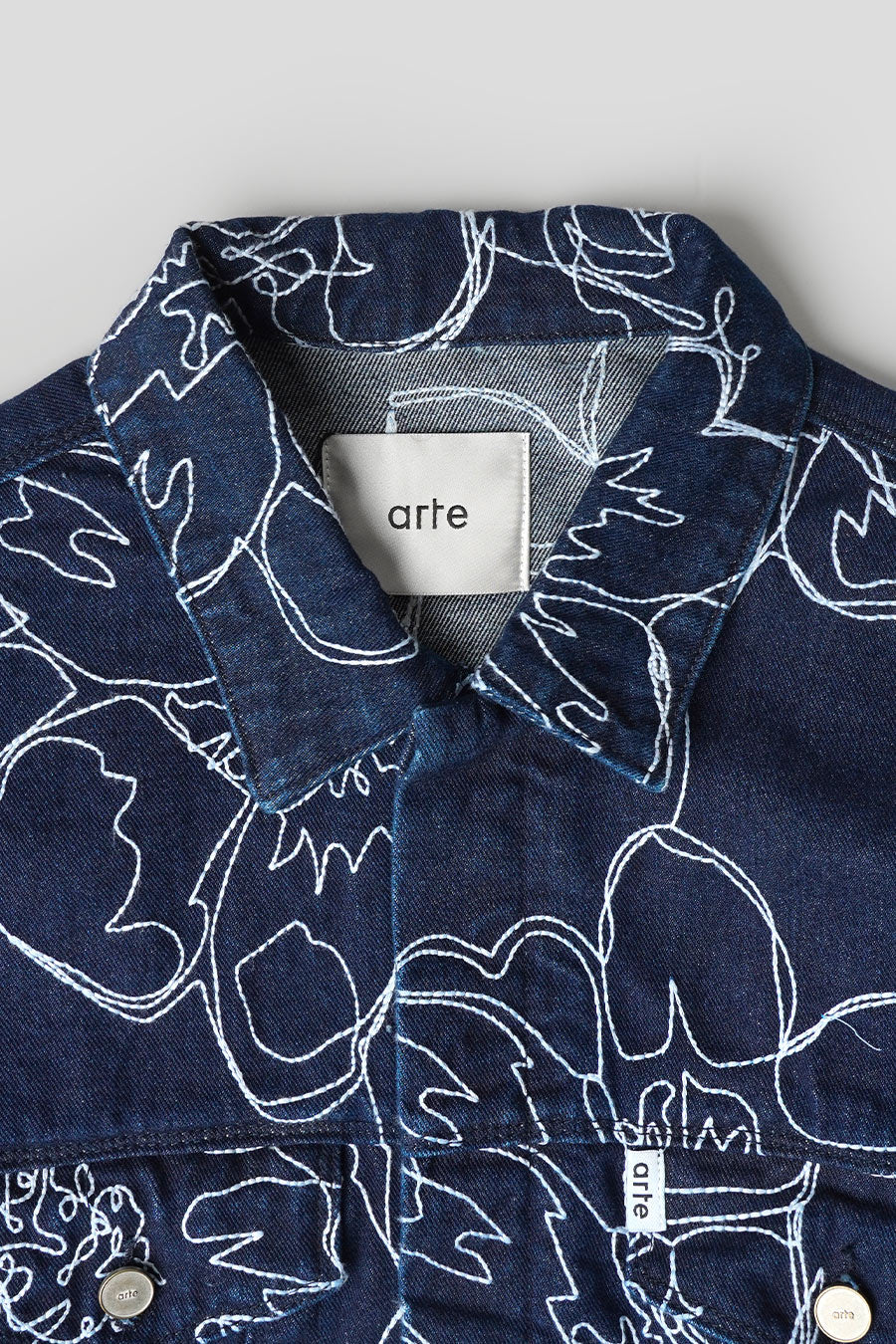 Arte - NAVY FLOWER STITCH JACKET - LE LABO STORE
