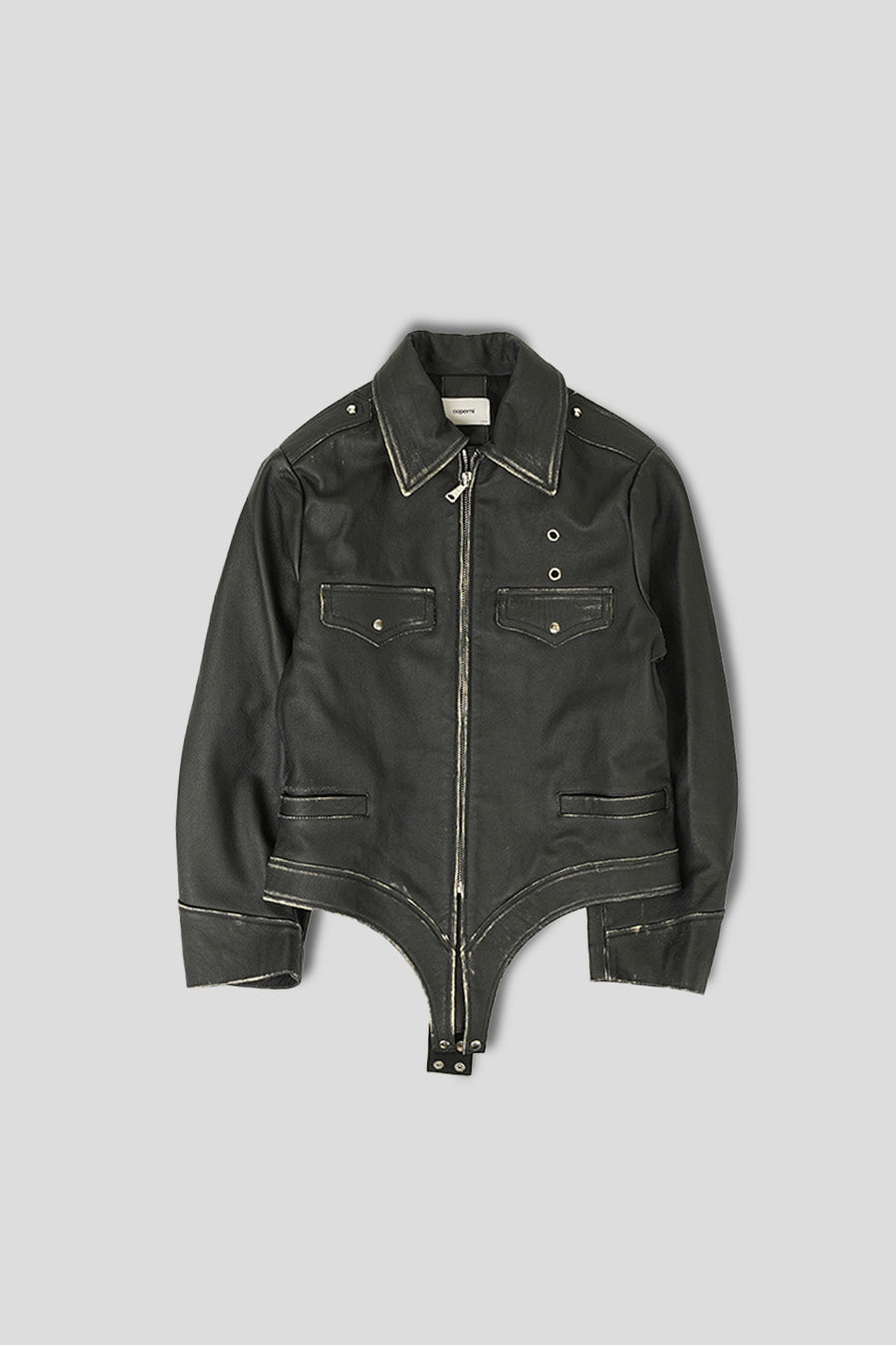 Coperni - BLACK LEATHER BODY JACKET  - LE LABO STORE