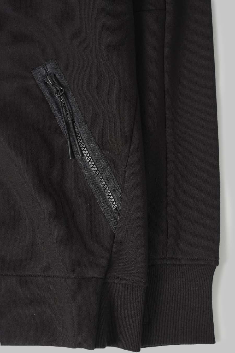 CP COMPANY - HOODIE ZIP GOGGLE DIAGONAL RAISED FLEECE NOIR - LE LABO STORE