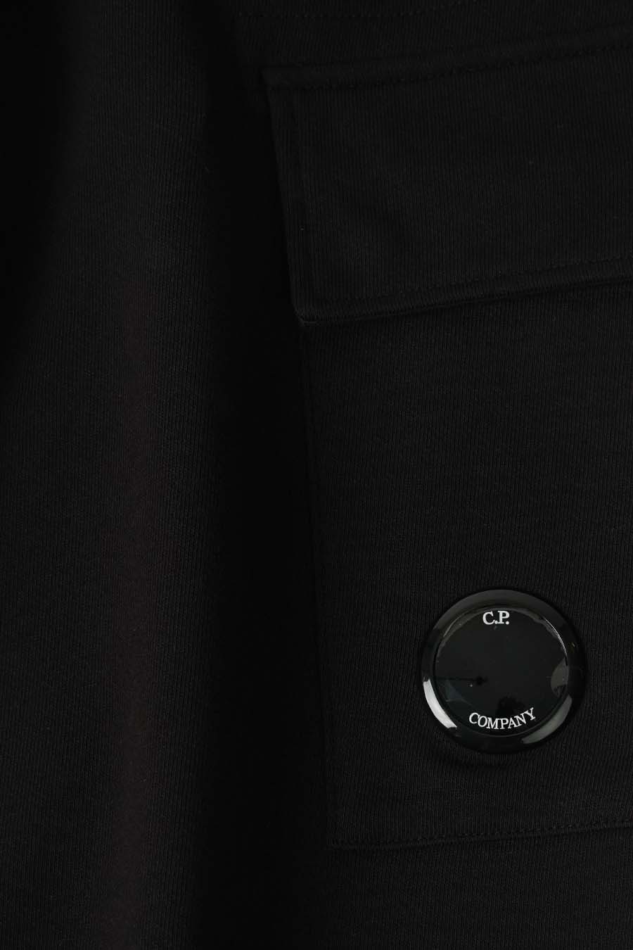 CP COMPANY - PANTALON CARGO DIAGONAL RAISED FLEECE NOIR - LE LABO STORE