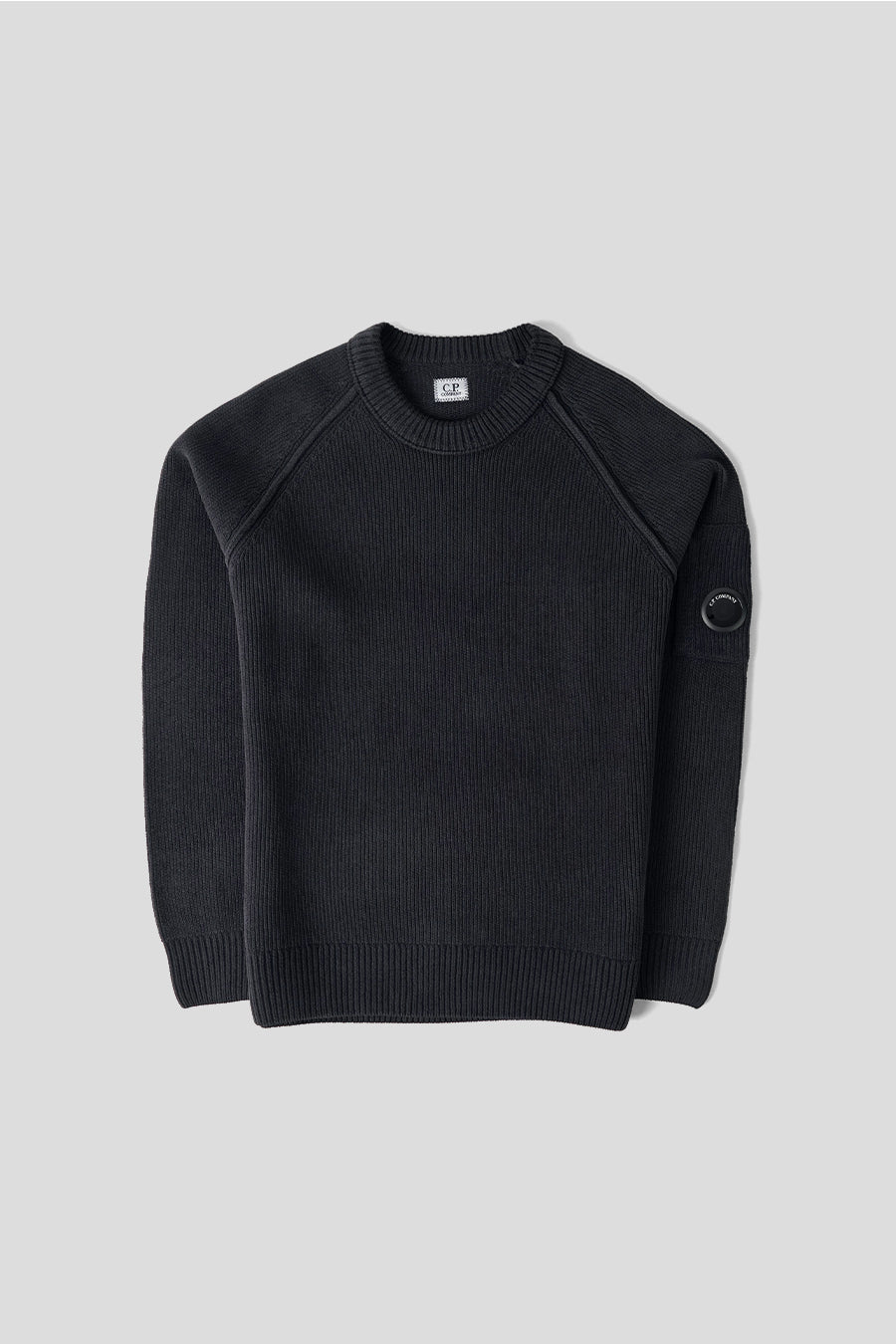 CP COMPANY - CREWNECK CHENILLE COTTON LENS BLEU FONCÉ - LE LABO STORE