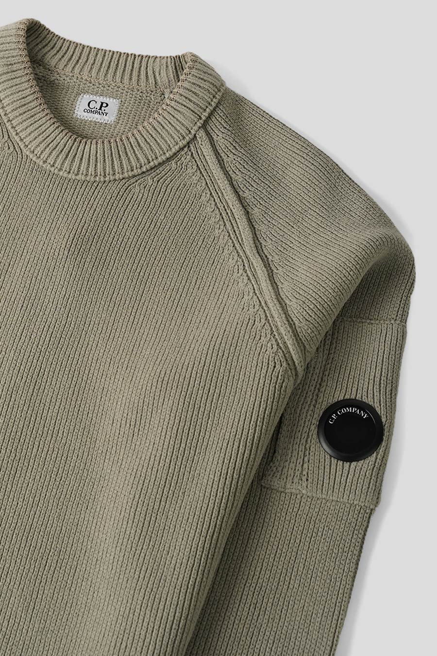 CP COMPANY - CREWNECK CHENILLE COTTON LENS GRIS - LE LABO STORE