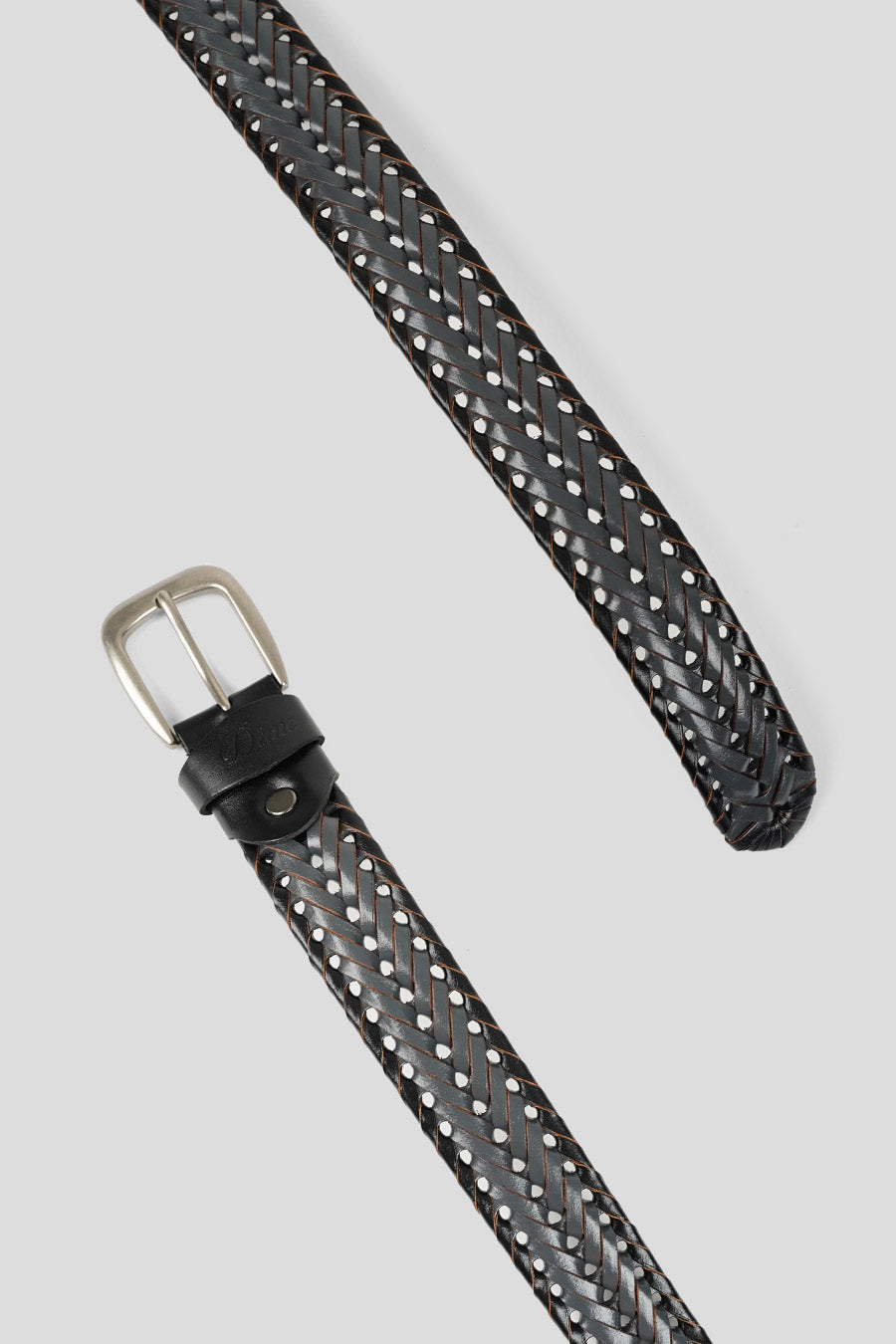 Dime - CEINTURE EN CUIR TRESSÉ NOIR CHARBON - LE LABO STORE