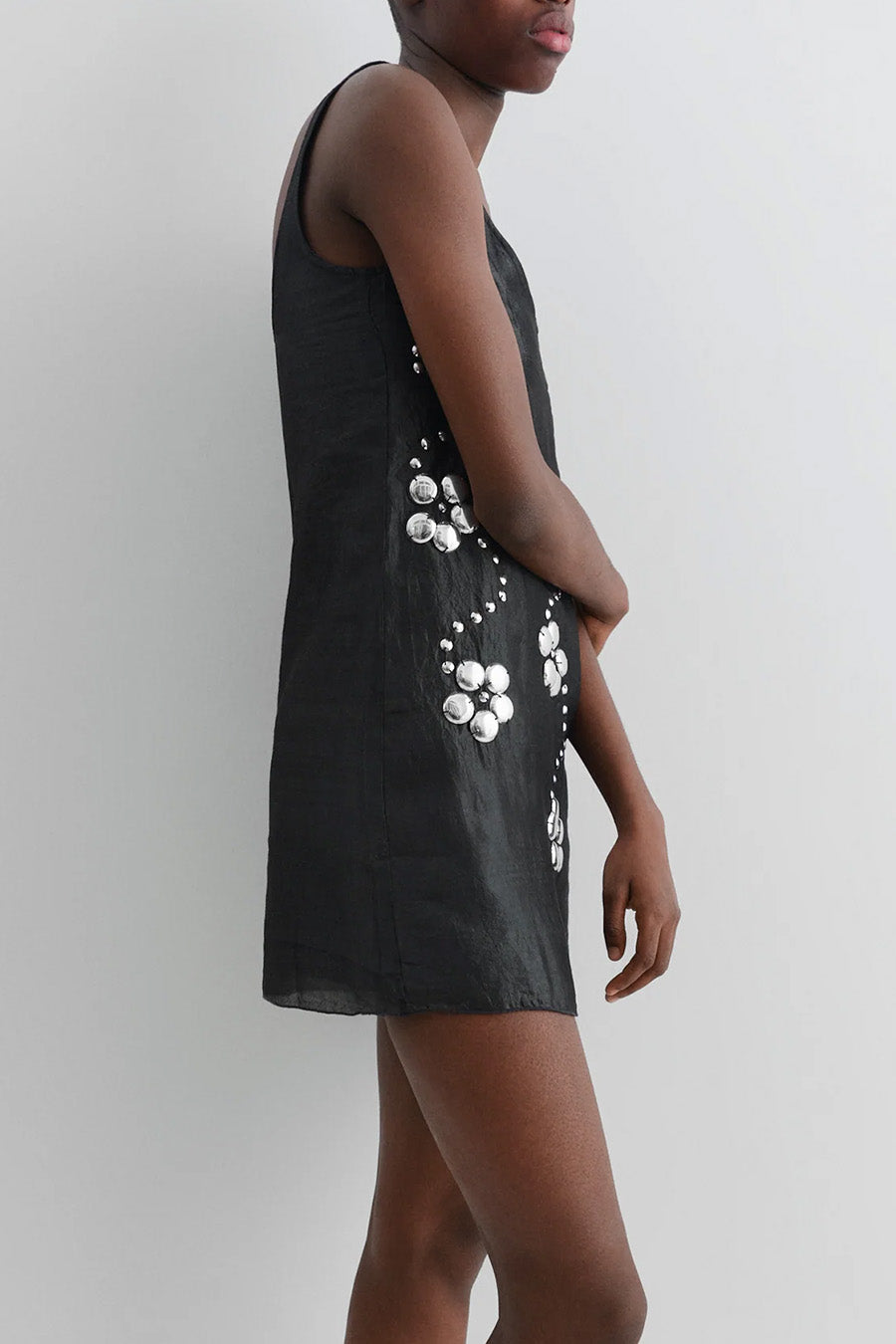 GIMAGUAS - BLACK CLAUDE STUDS MINI DRESS - LE LABO STORE