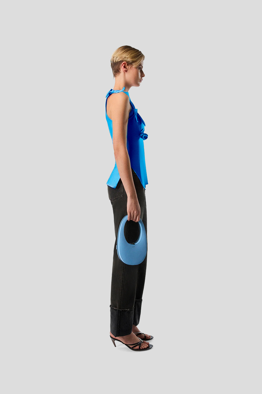 Coperni - BLUE SAPPHIRE ASYMMETRIC FLORAL TOP - LE LABO STORE