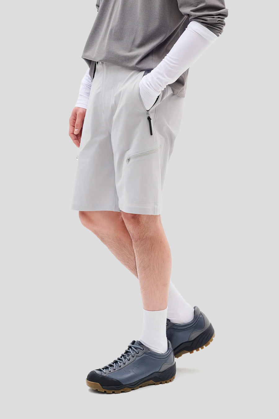 HIKING PATROL - LIGHT GREY TECHNICAL SHORTS - LE LABO STORE