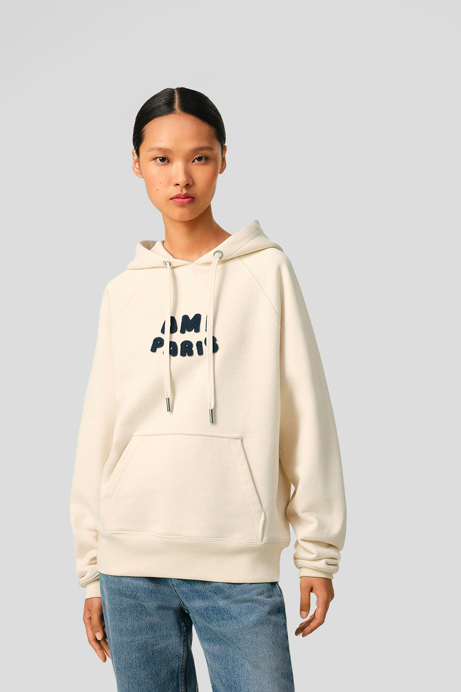 AMI PARIS - CREAM PATCH HOODIE - LE LABO STORE