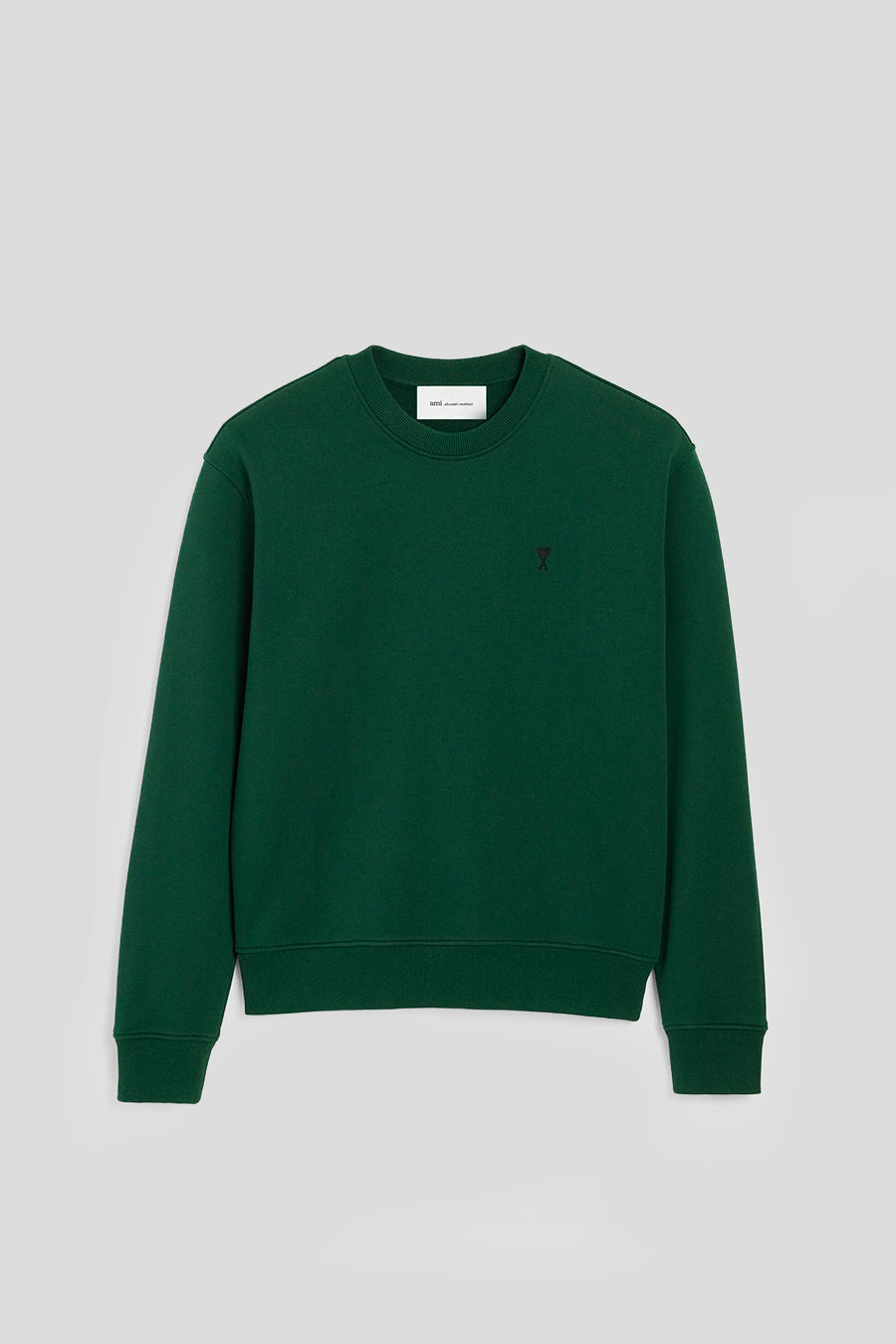 AMI PARIS - CREWNECK CONTRASTED ADC VERT FONCÉ - LE LABO STORE