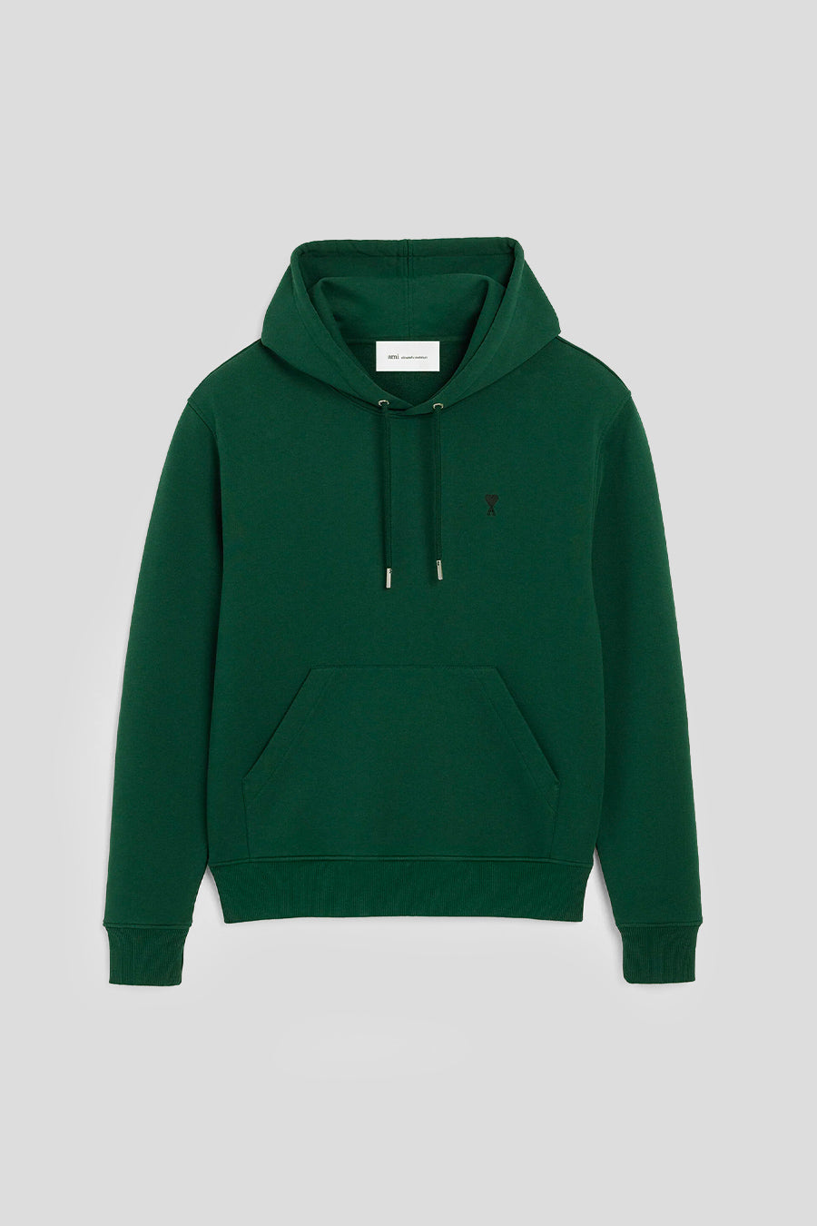 AMI PARIS - HOODIE CONTRASTED AMI DE COEUR VERT FONCÉ - LE LABO STORE