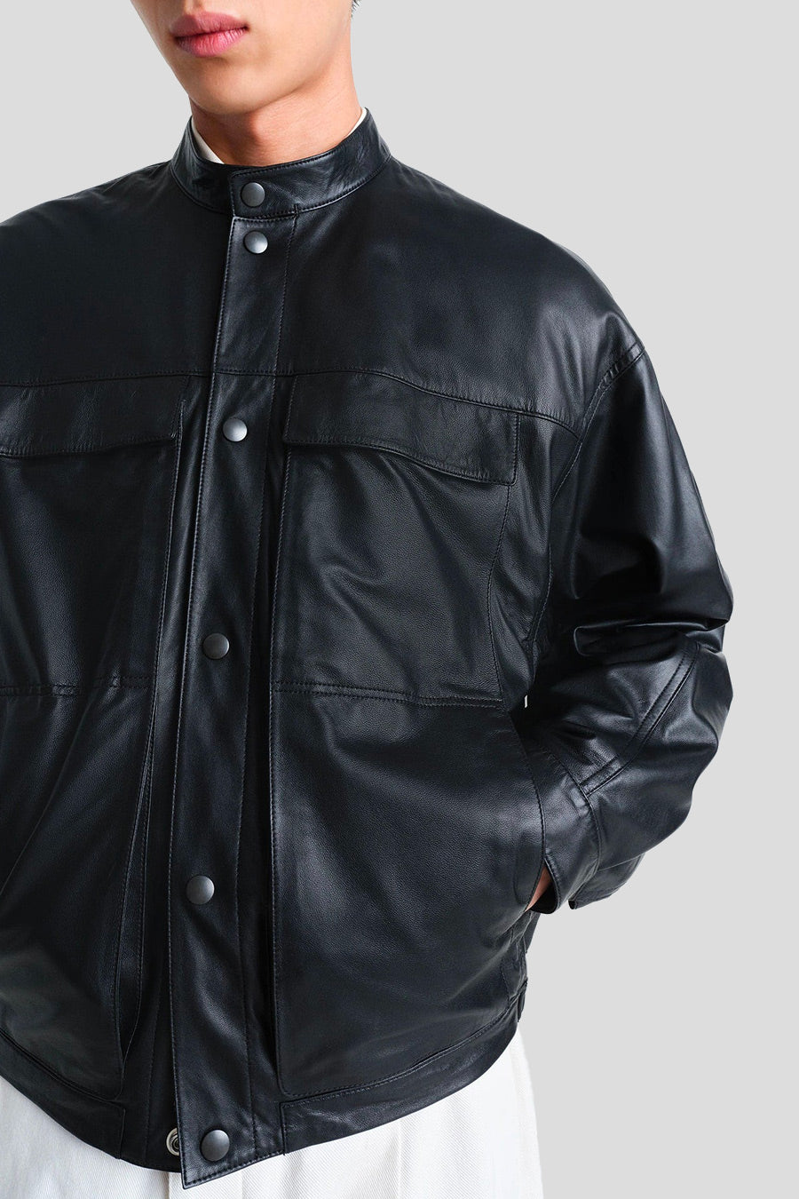 LEMAIRE - BLACK SOFT BOXY BLOUSON - LE LABO STORE