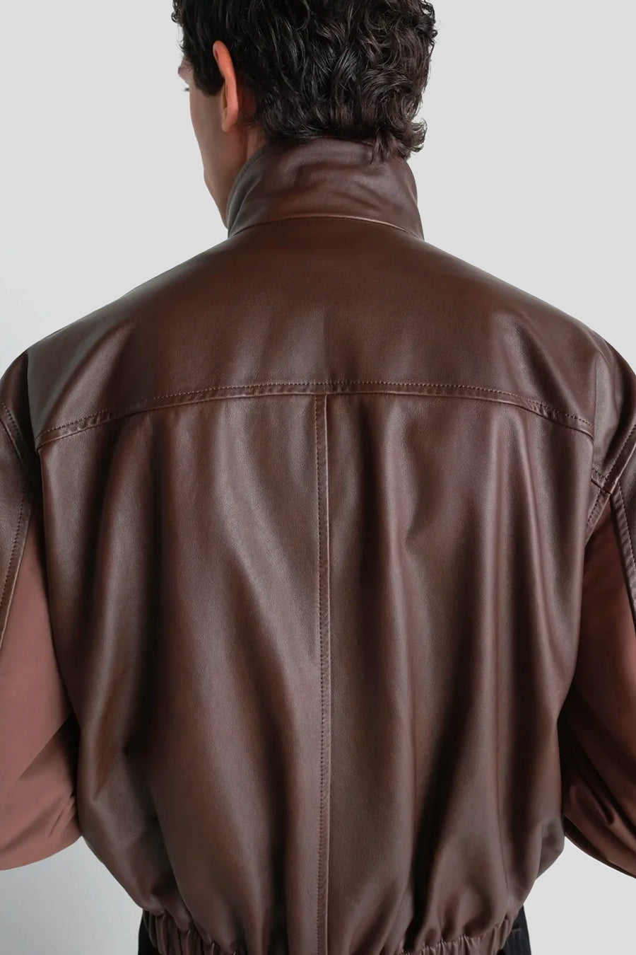 LEMAIRE - BLOUSON SOFT LEATHER CHOCOLAT - LE LABO STORE