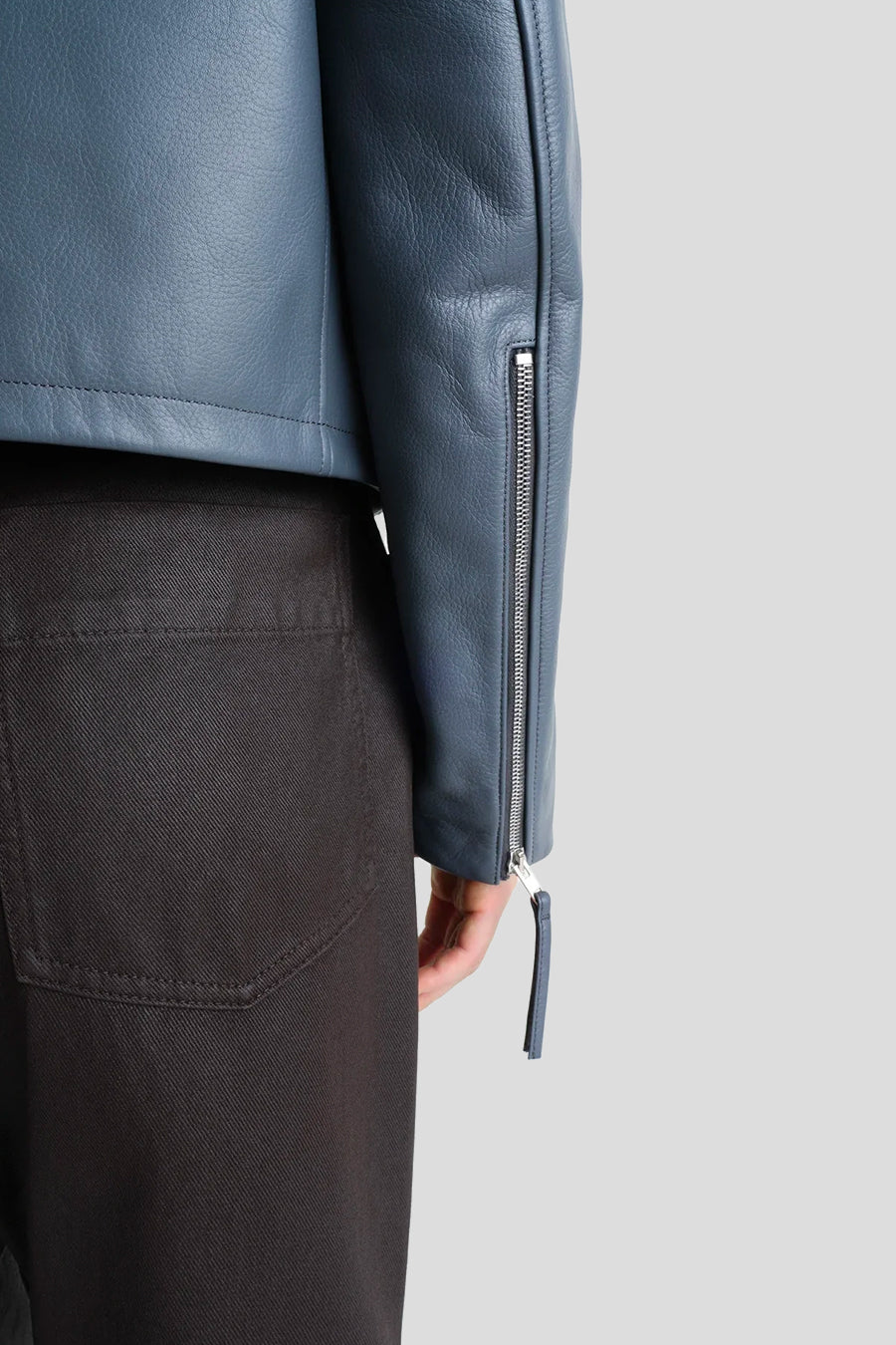 LEMAIRE - STEEL BLUE BOXY CROPPED JACKET - LE LABO STORE