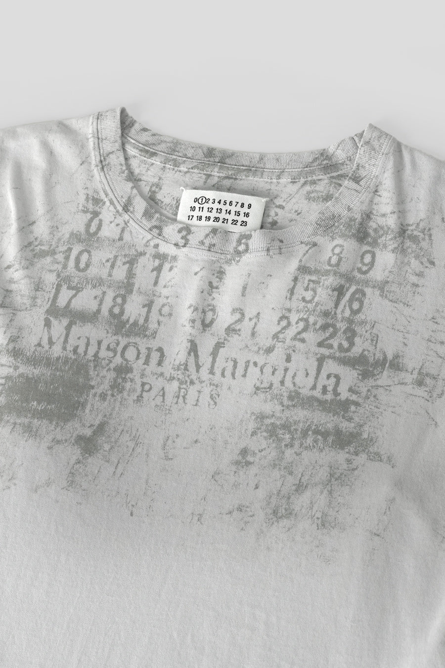 Maison Margiela - T-SHIRT NUMERIC EN COTON GRIS - LE LABO STORE