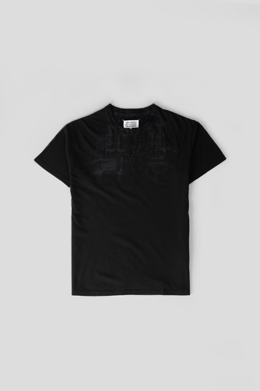 Maison Margiela - T-SHIRT NUMERIC EN COTON NOIR - LE LABO STORE