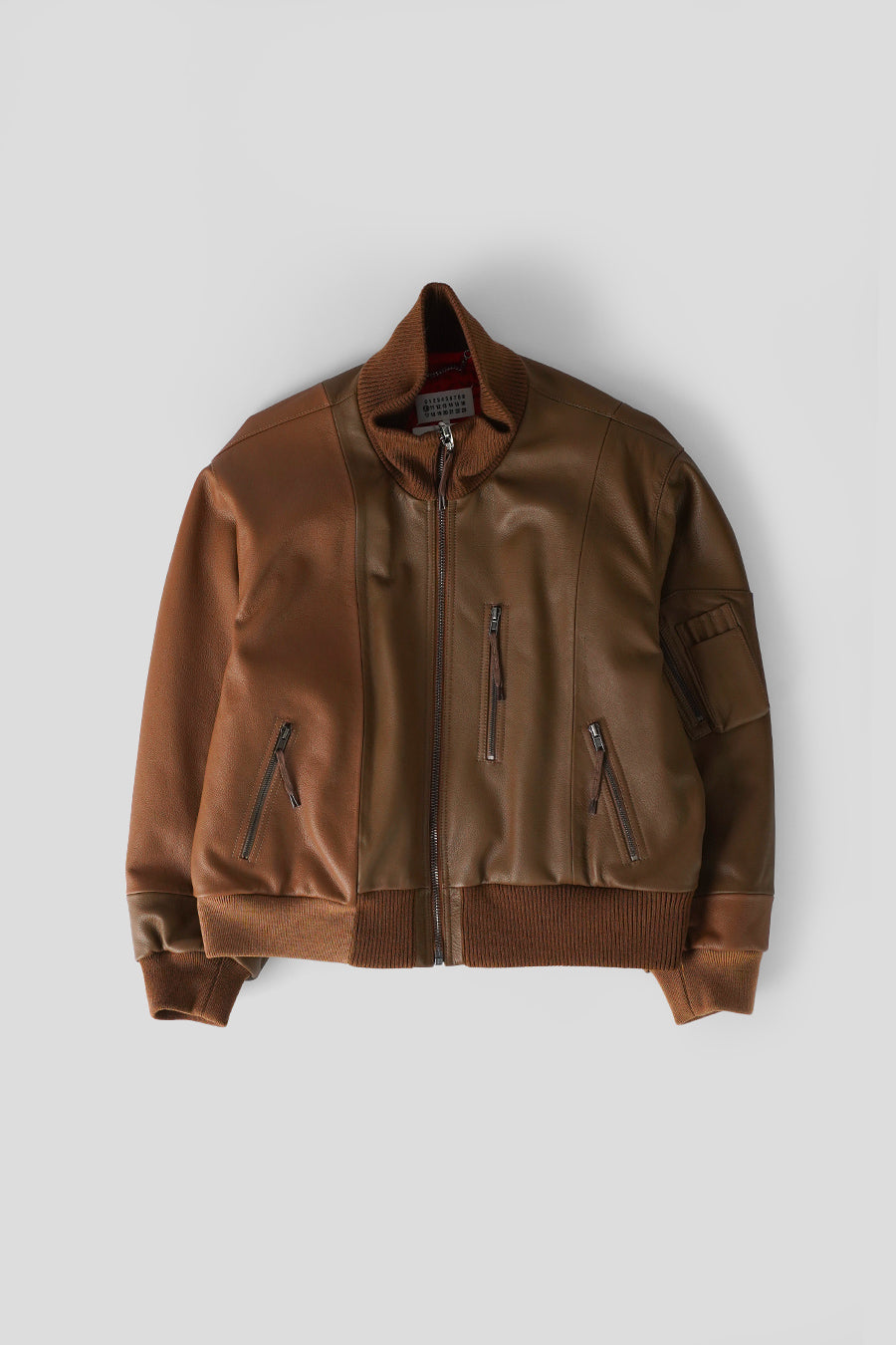 Maison Margiela - VESTE BOMBER EN CUIR ASSEMBLÉ - LE LABO STORE