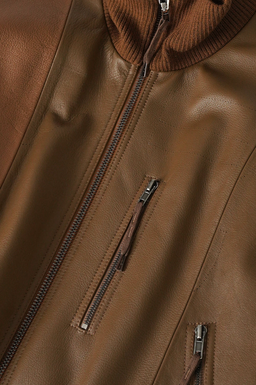Maison Margiela - VESTE BOMBER EN CUIR ASSEMBLÉ - LE LABO STORE