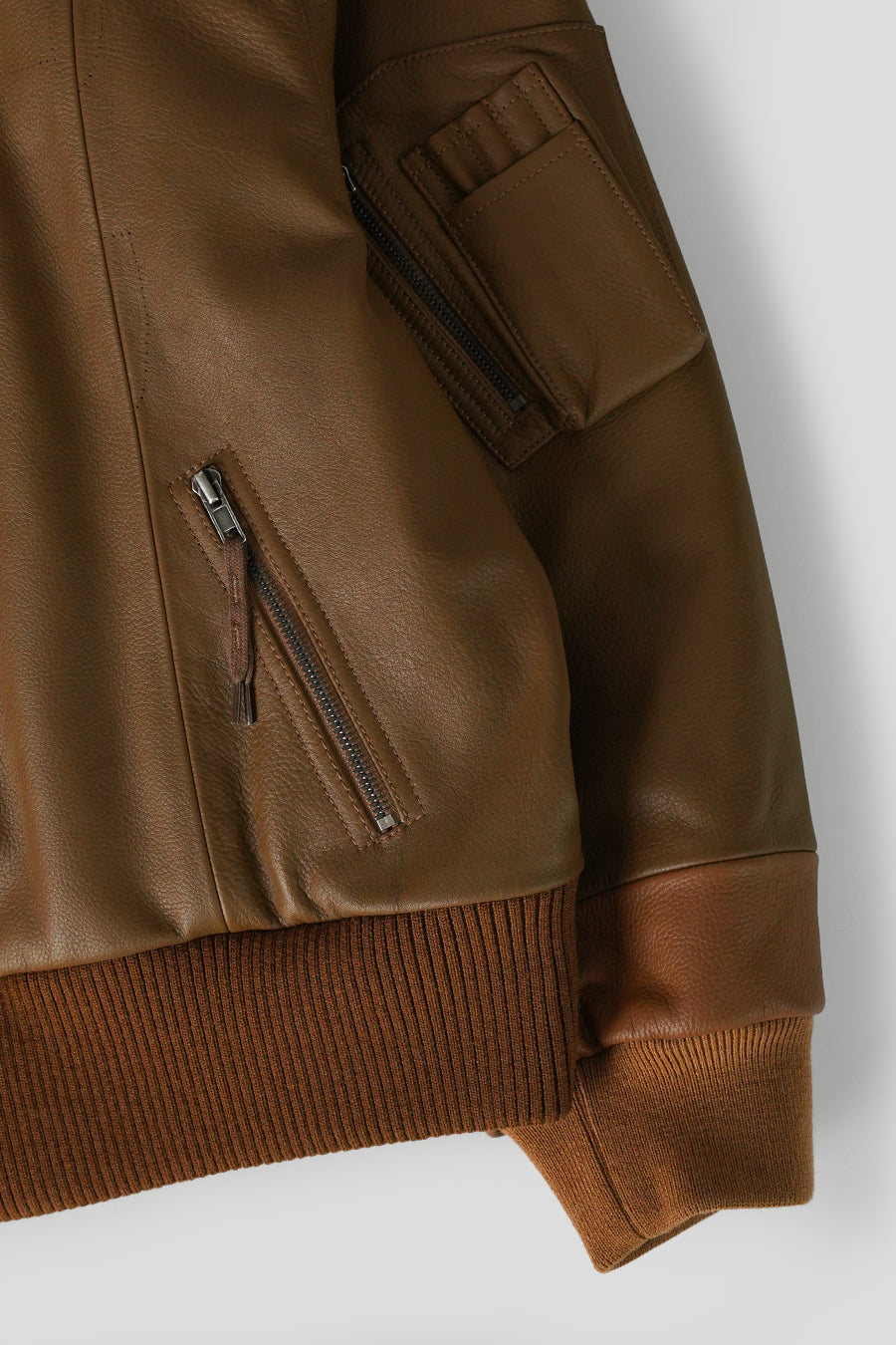 Maison Margiela - VESTE BOMBER EN CUIR ASSEMBLÉ - LE LABO STORE