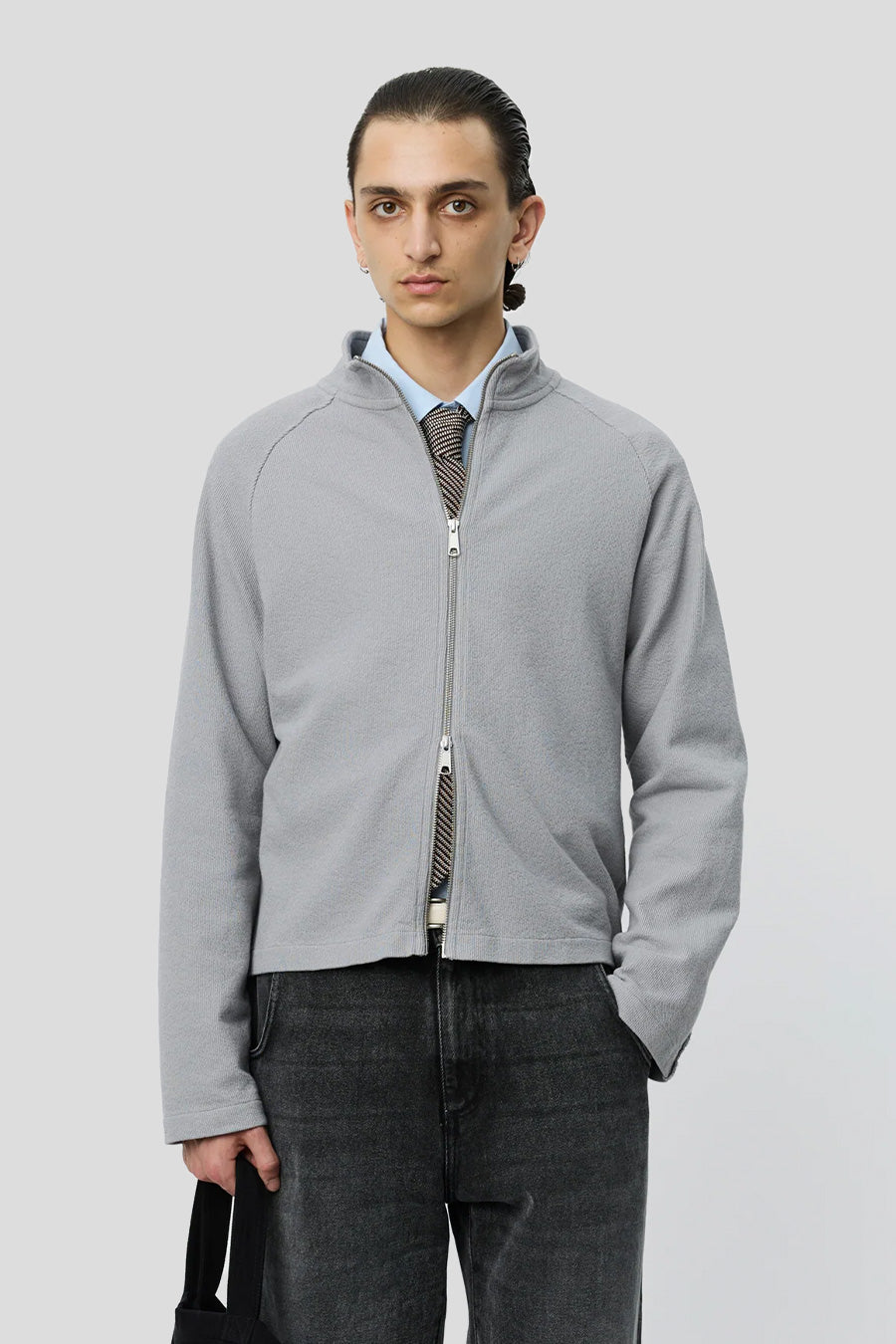 mfpen - PULL ZIPPÉ LEISURE ZIP UP GRIS - LE LABO STORE