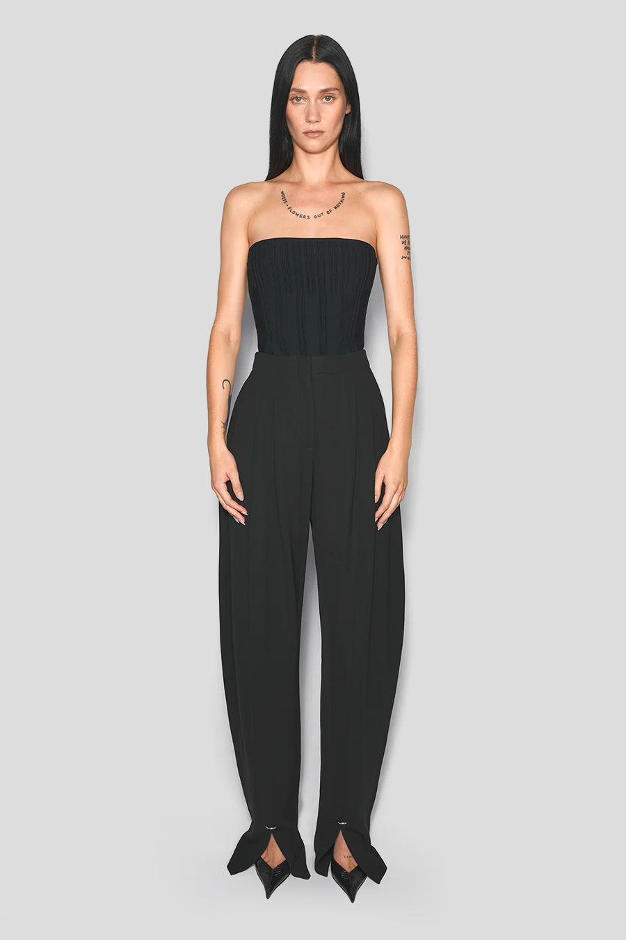 MUGLER - BLACK BONING DETAIL KNIT BUSTIER - LE LABO STORE