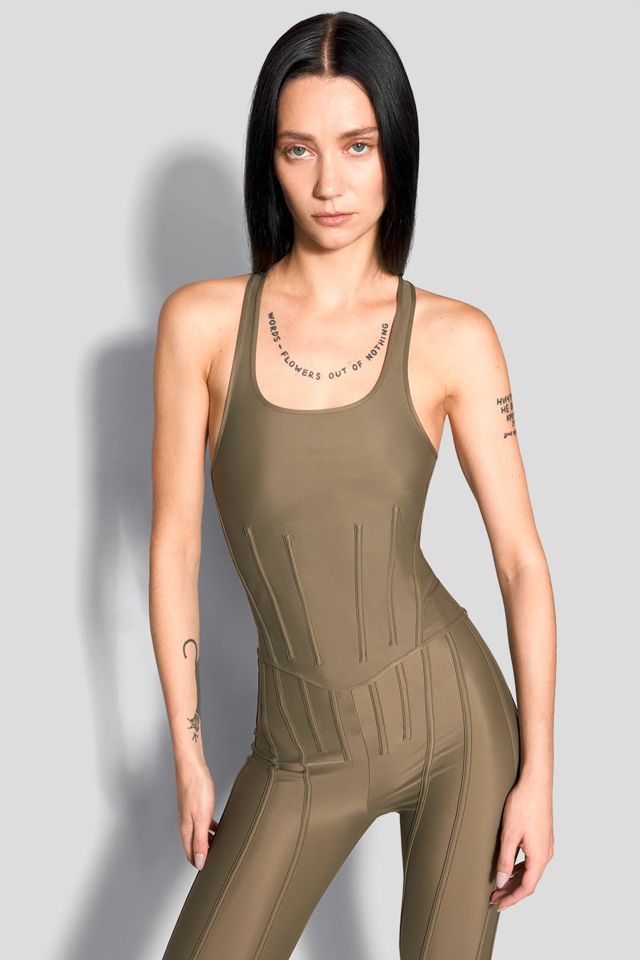 MUGLER - TOP CORSETED TANK KHAKI - LE LABO STORE
