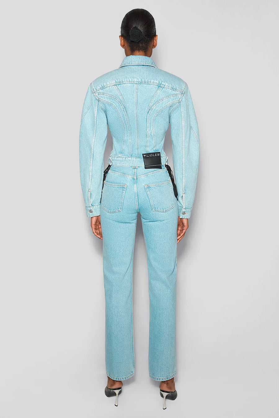 MUGLER - VESTE DENIM BLEU CLAIR - LE LABO STORE