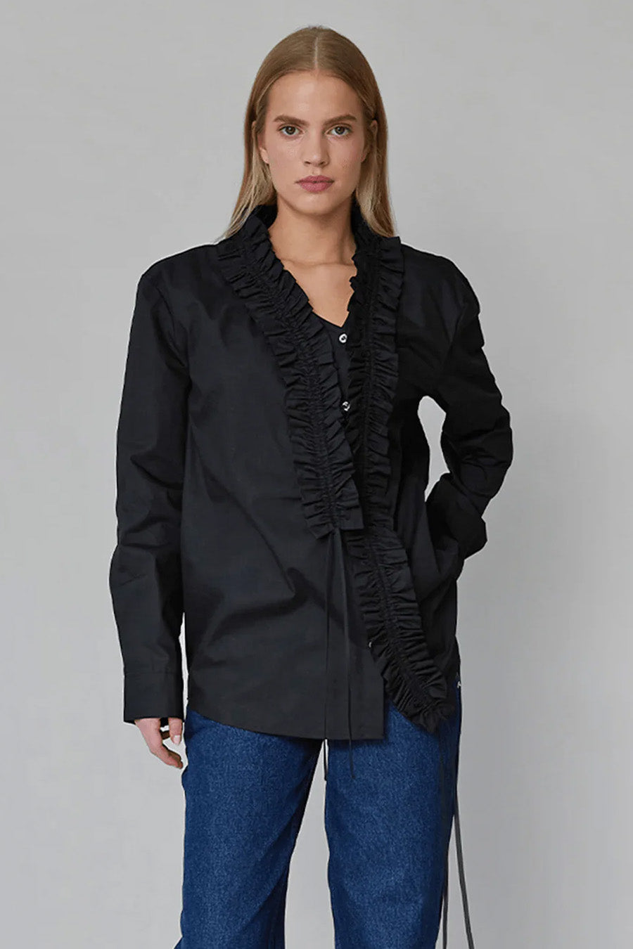 OpéraSPORT - CHEMISE À MANCHES LONGUES LÈA NOIRE - LE LABO STORE
