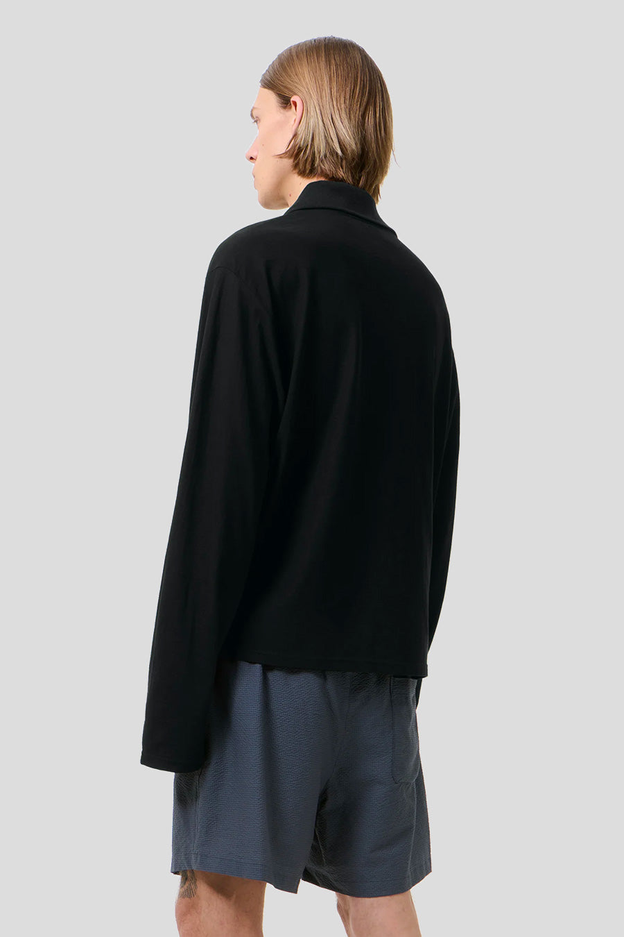 Our Legacy - POLO MANCHES LONGUES RUGBY NOIR - LE LABO STORE