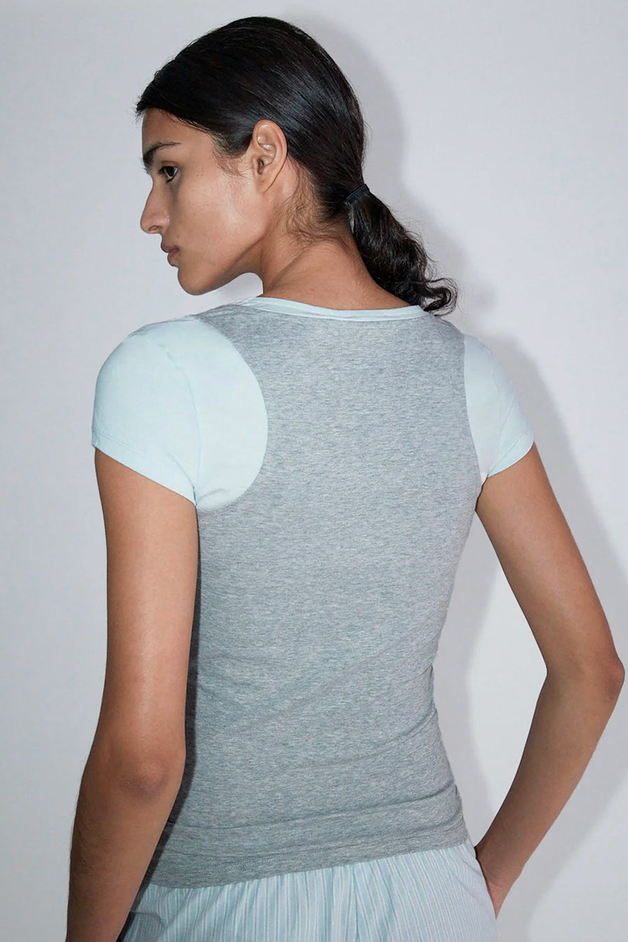 PALOMA WOOL - GREY SHORT-SLEEVE MARION TOP - LE LABO STORE