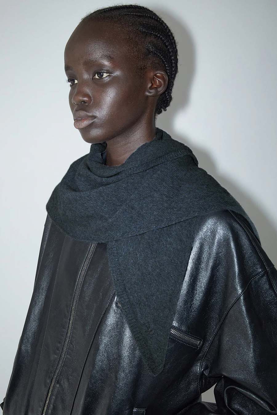 PALOMA WOOL - ÉCHARPE PRIMA GRIS FONCÉ - LE LABO STORE