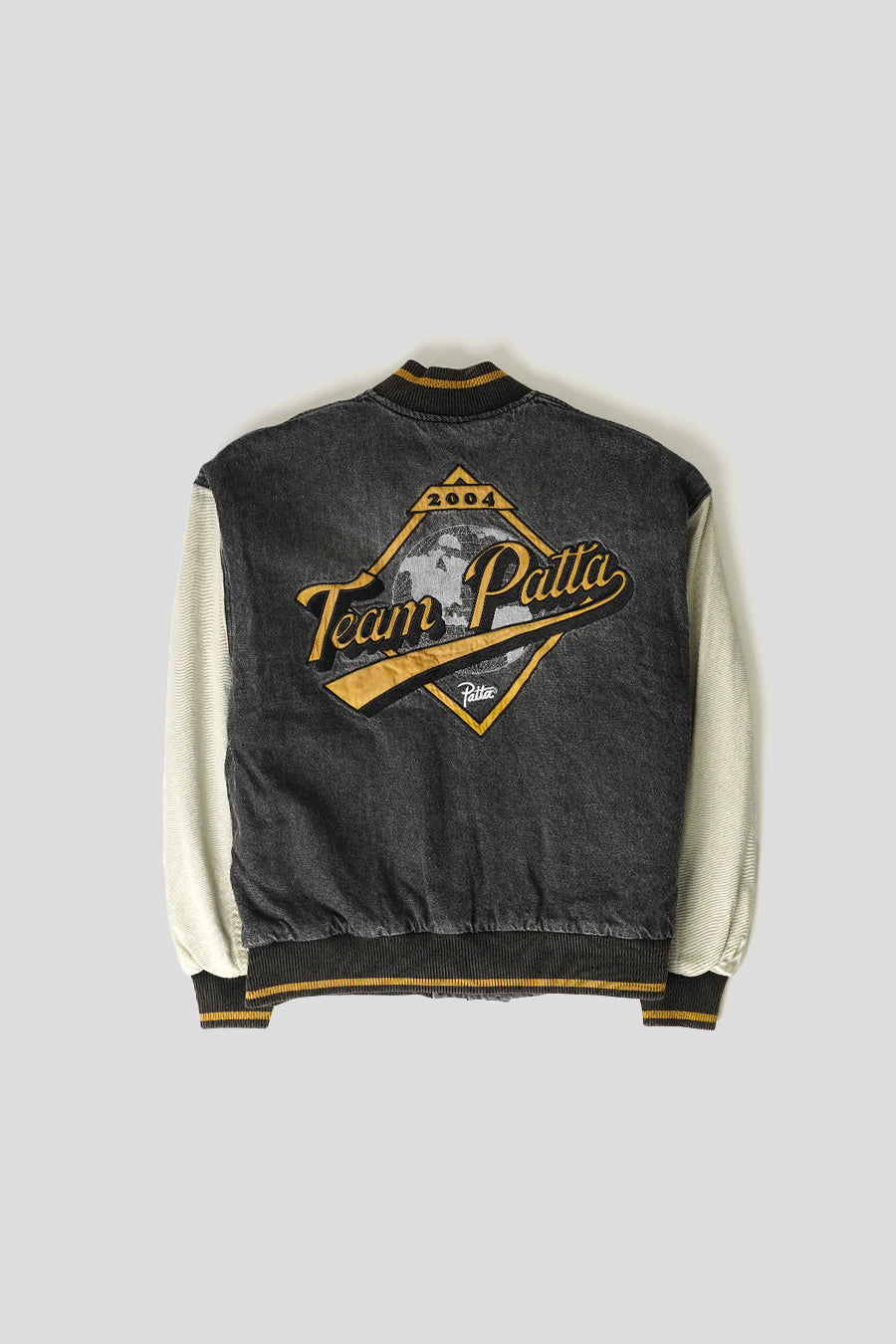 Patta - GREY HOMERUN DENIM VARSITY JACKET - LE LABO STORE