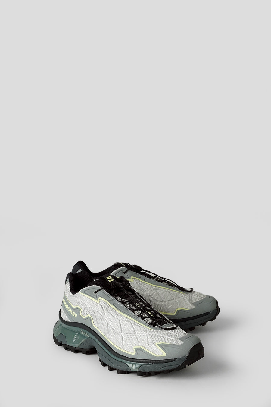 Salomon - GRAY VIOLET, MONUMENT AND LIME CREAM XT-SLATE SNEAKERS - LE LABO STORE