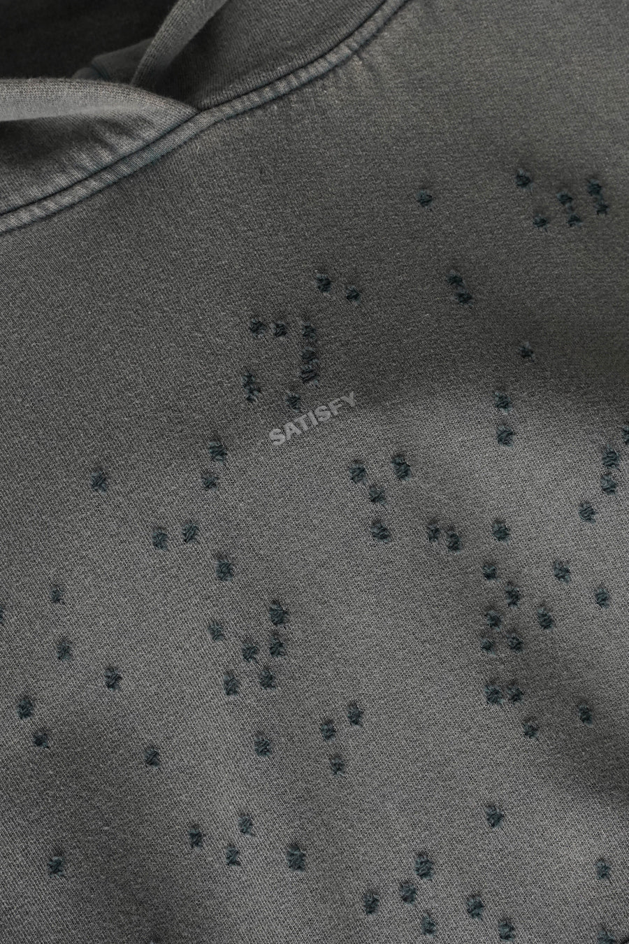 SATISFY - FADED BLACK MOTHTECH HOODIE - LE LABO STORE