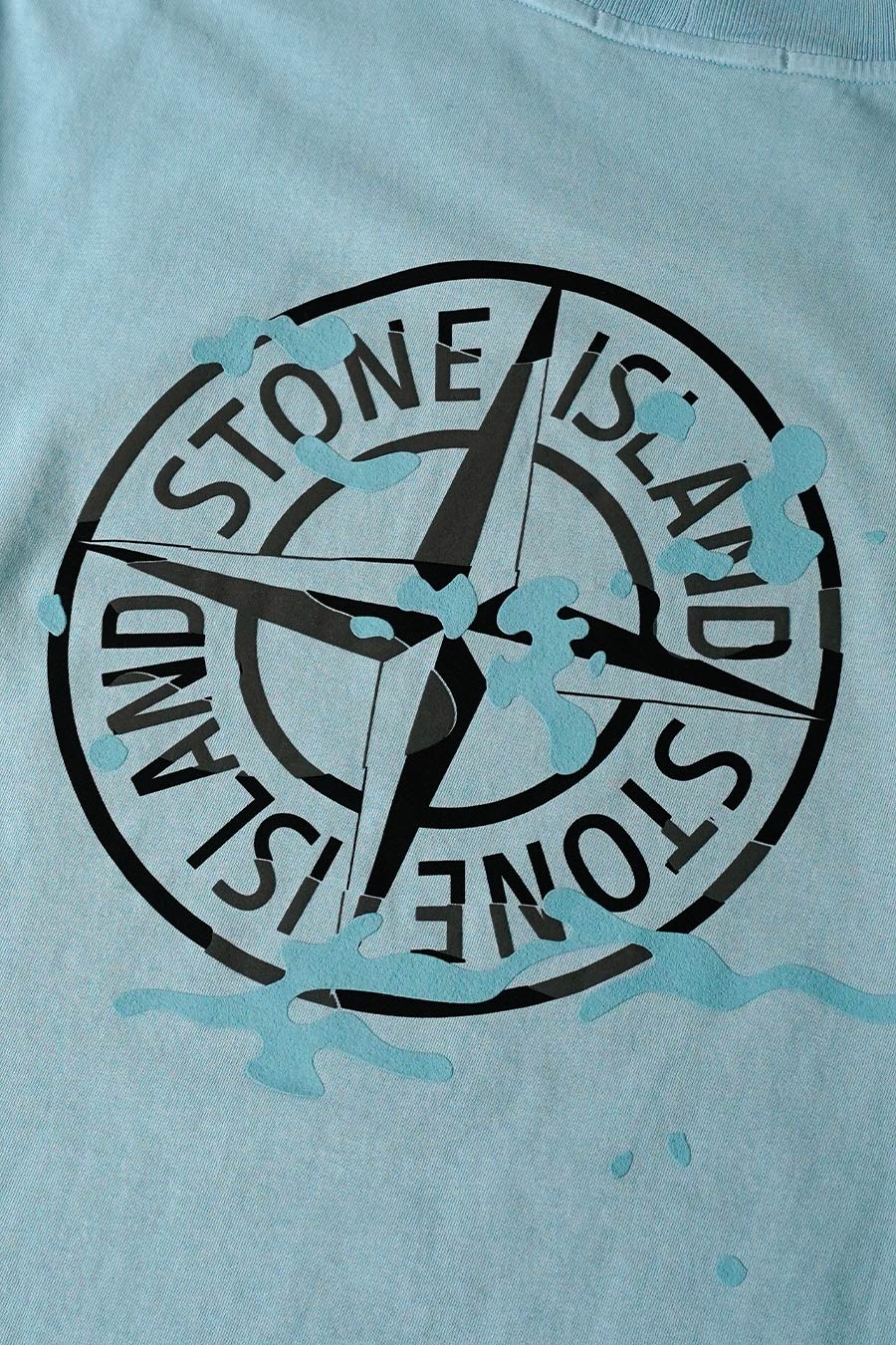 Stone Island - ASH BLUE COMPASS CAMO T-SHIRT - LE LABO STORE